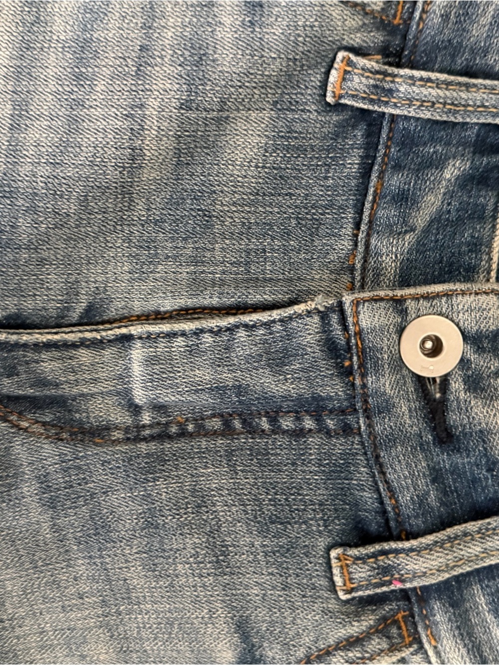 Pilcro and the Letterpress Light Blue Distressed Jeans with Red Tassel Hem - Picture 5 of 9